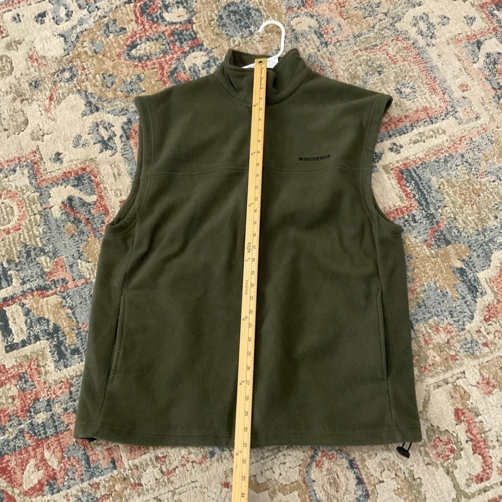 Winchester Fleece Vest Olive Green Large Mens Outdoor Hunting Shooting - Picture 5 of 7